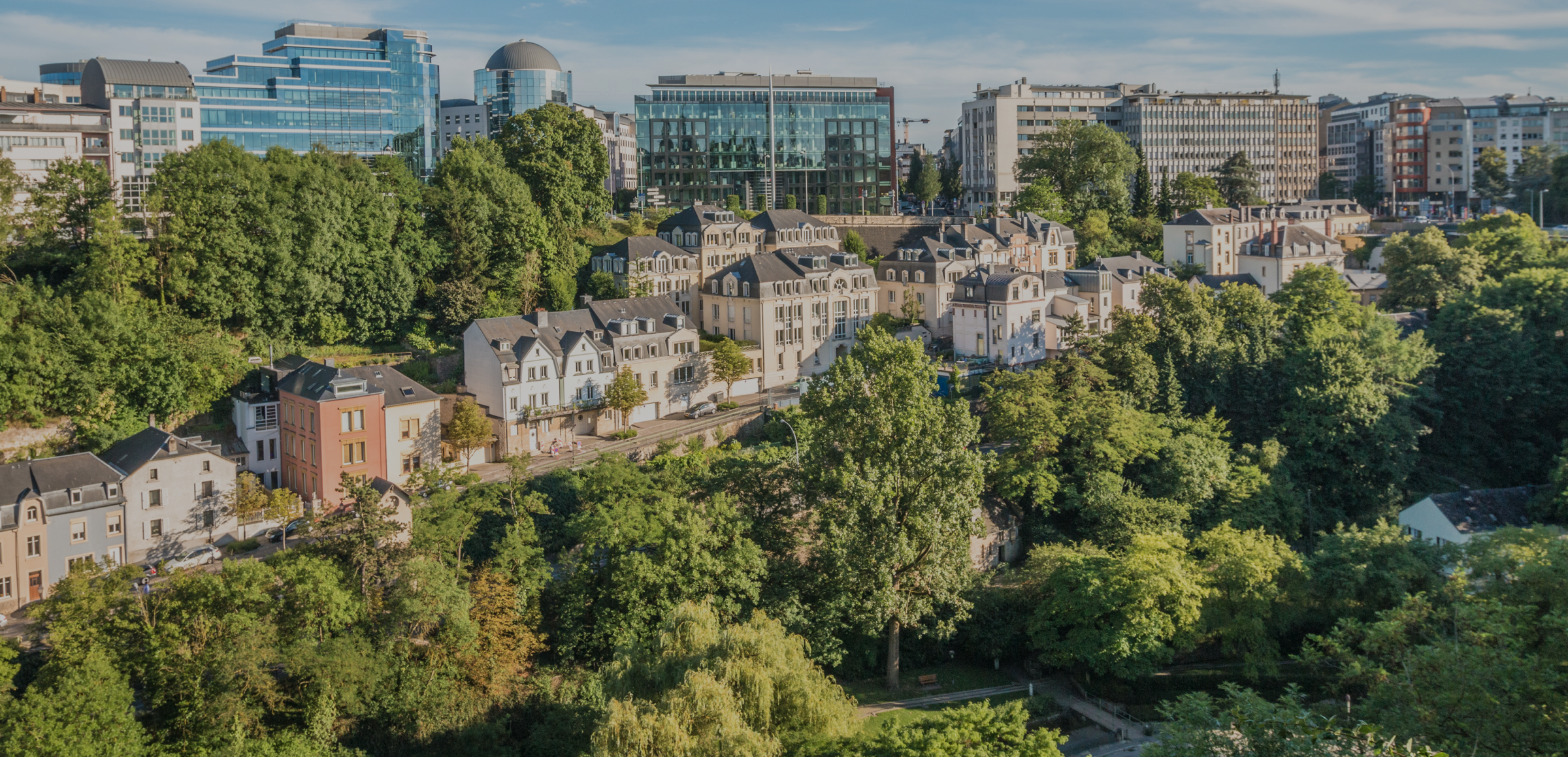 The Luxembourg city skyline