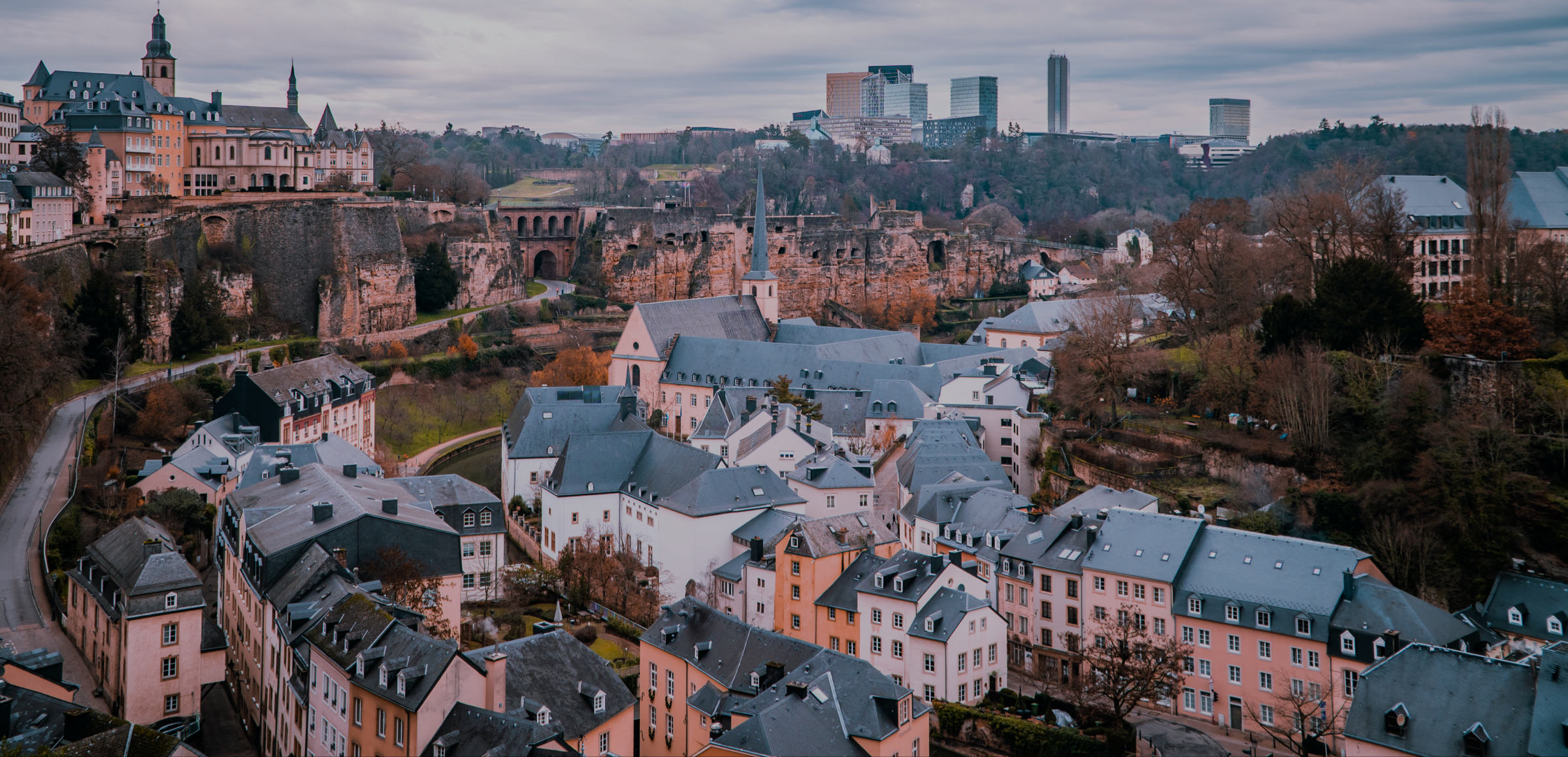 The Luxembourg city skyline